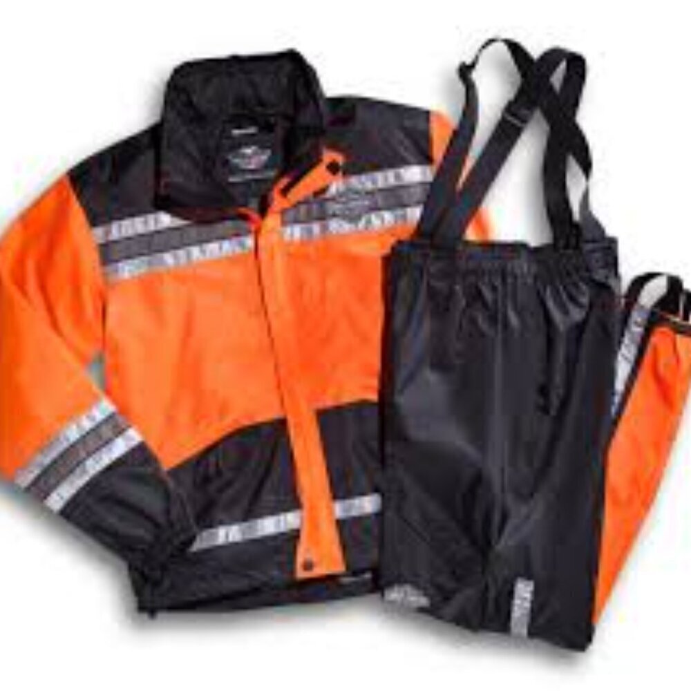 Harley-Davidson Hi Vis Rain Reflectorizant Suit Man Size L - Picture 2 of 12